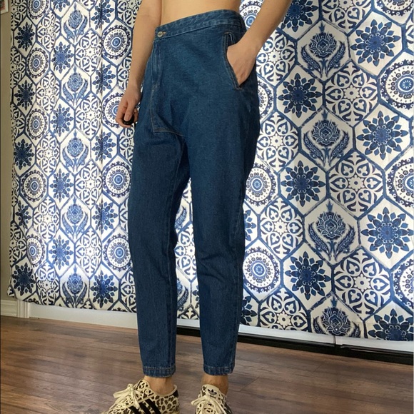High waisted baggy unique mom jeans - Picture 2 of 16